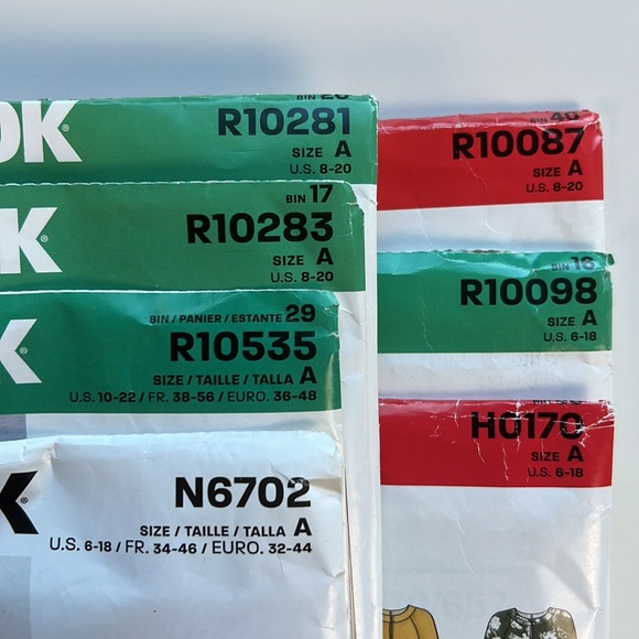 Lot of 7 NEW LOOK Sewing Patterns R10281 R10087 R10098 R10535 R10283 H0170 N6072 - Picture 4 of 16